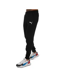 Men's Puma Small Logo Cuffed Jog Pant in Black - 1