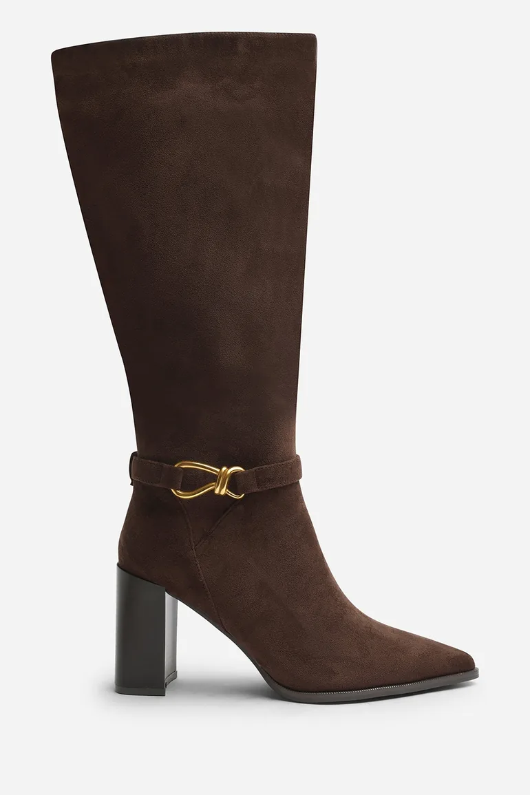 Winona Wide Fit Knot Trim Detail Knee High Boots - 2