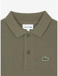 Lacoste Boys Long Sleeve Pique Polo Shirt in Green - 2