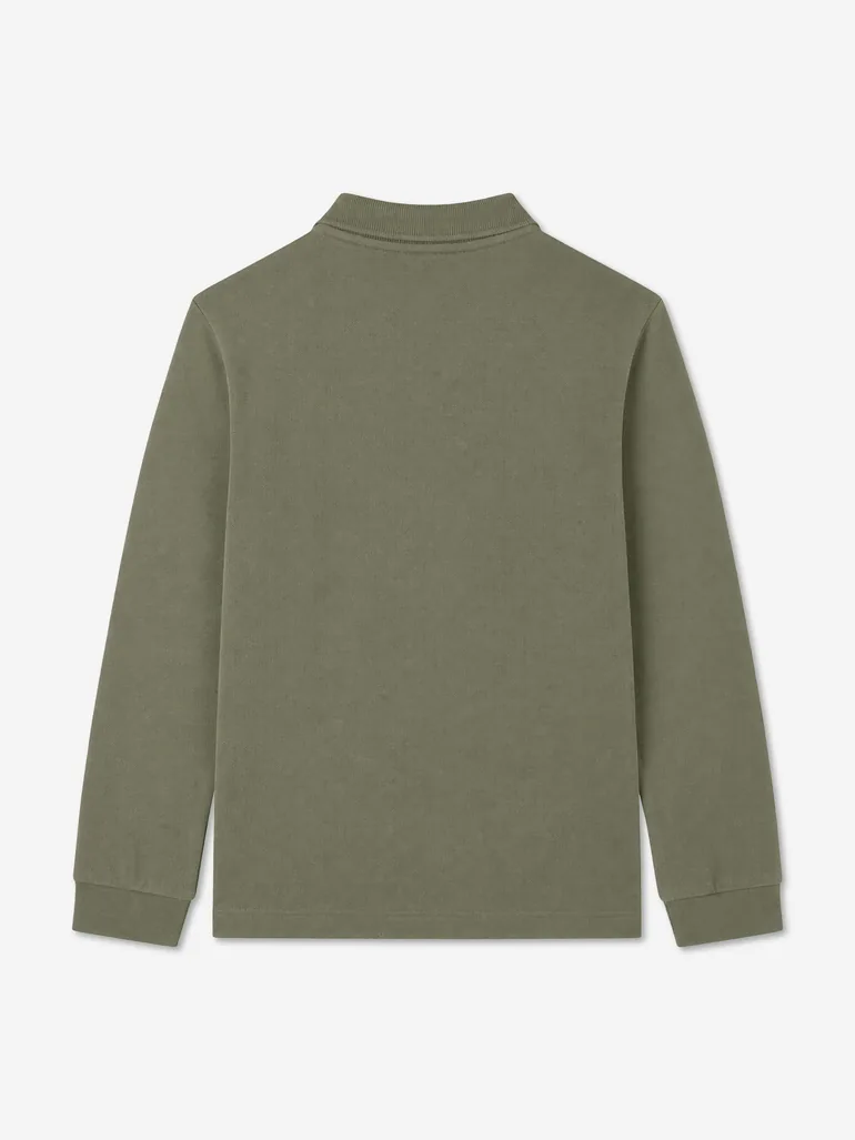 Lacoste Boys Long Sleeve Pique Polo Shirt in Green - 1