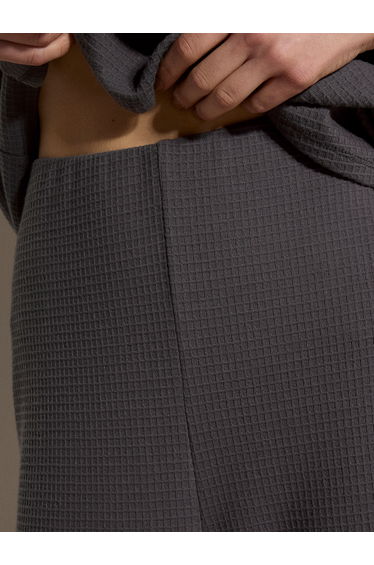 Waffle Jersey Knit Wide-Leg Joggers product thumbnail 3