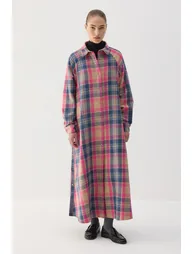CHECKED SHIRT DRESS