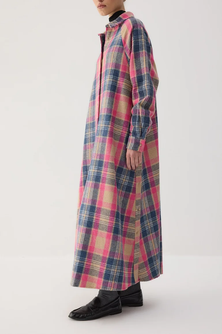 CHECKED SHIRT DRESS - 2