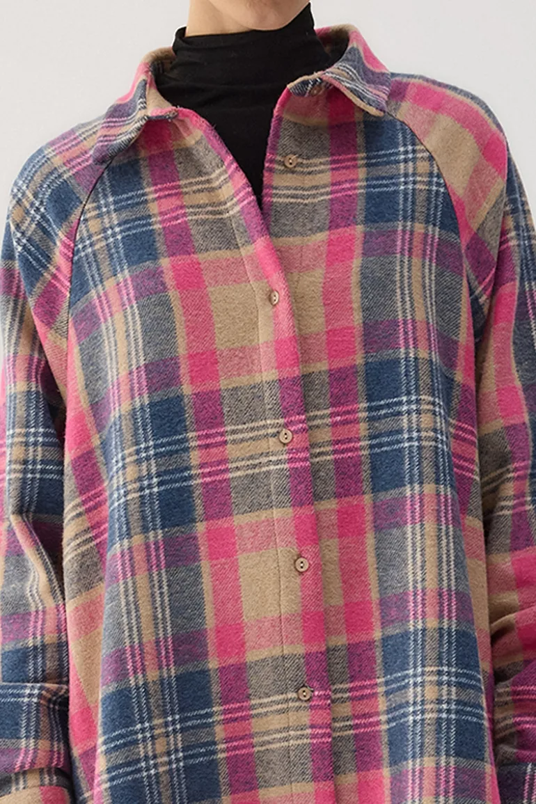 CHECKED SHIRT DRESS - 3