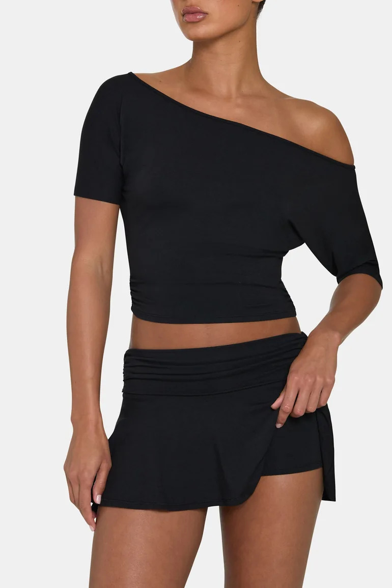 ButterCloud™ Mini Skort in Black - 3