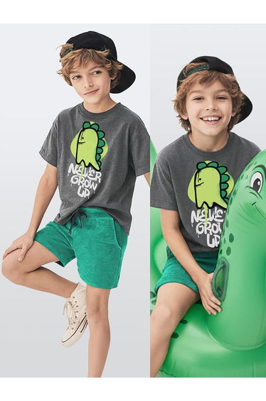 Dino Spray Boy's T-shirt Shorts Set