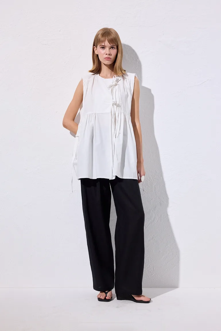 TIE DETAIL VEST - 6