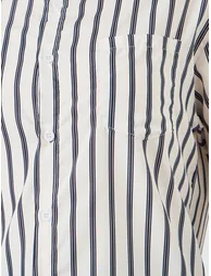 Women Striped Longline Oversized Shirt - 3