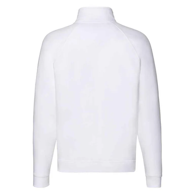 Fruit Of The Loom Mens Premium Zip Neck Heather Sweatshirt - White - 1