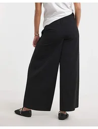 Black Magisculpt Wide Leg Reg Trousers - 5