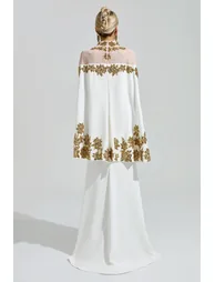Quine White Embroidered Sequin Dress - 6