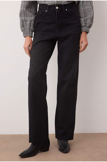 Black High Waist Straight Jeans product thumbnail 3