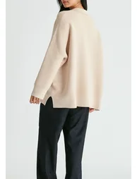 Polo Collar Ribbed Jumper - 1