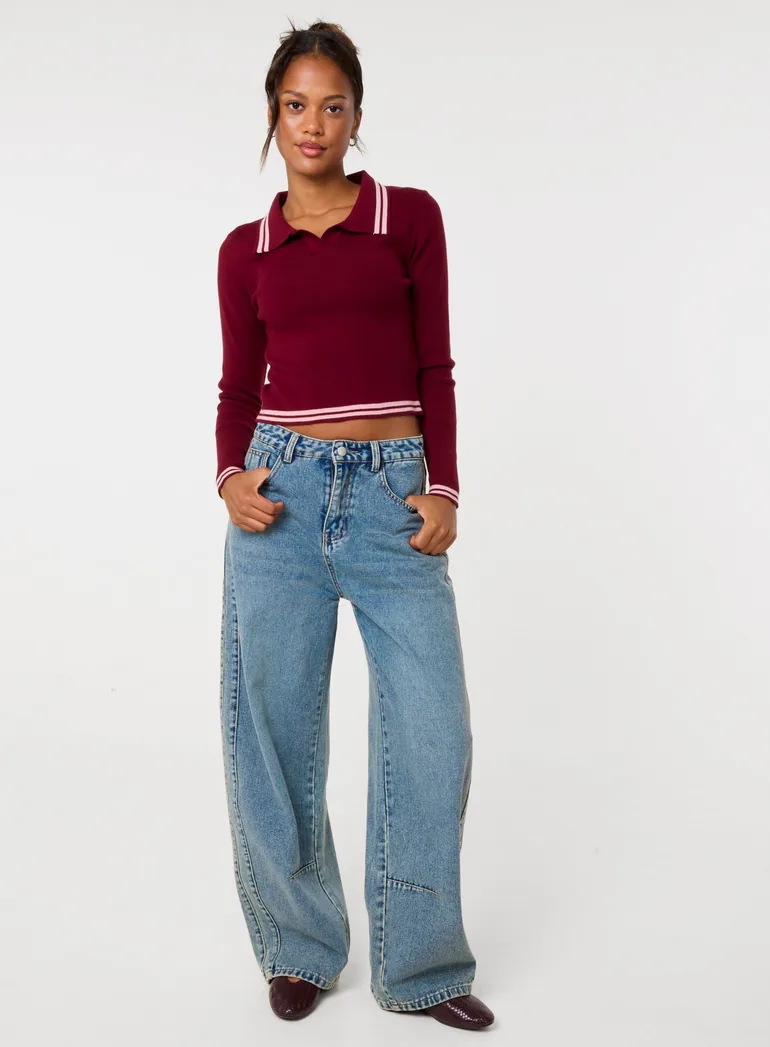 Contrast Knitted Jumper
