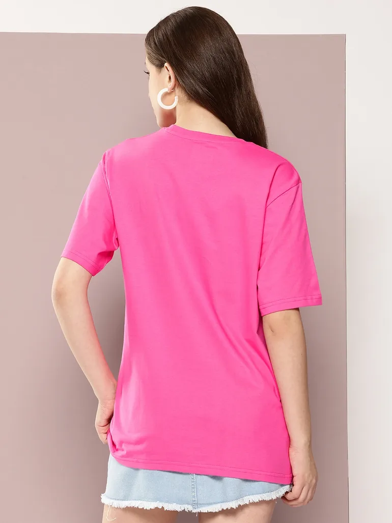 Women Oversized Crew Neck T-Shirt - 3