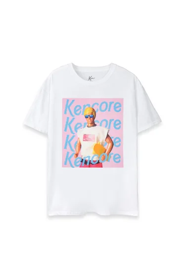 Barbie Mens Kencore Short-Sleeved T-Shirt - White