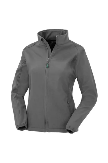 Result Genuine Recycled Womens/Ladies Printable Soft Shell Jacket - Workguard Grey