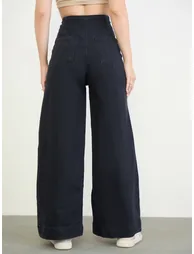 Black Wide Leg High Rise Jeans - 3