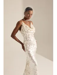 Noemie Pearlescent Sequin Evening Dress - 3