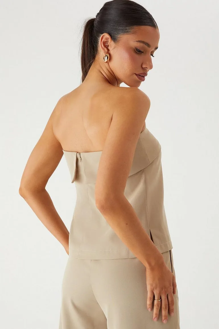 Tailored Bandeau Split Side Top - 2