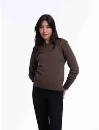 Knitted Sweater - CHOCOLATE
