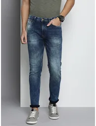 Men Slim Fit Solid Jeans