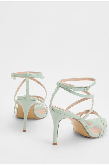 Helena Faux Patent Leather Strappy High Stiletto Heeled Sandals product thumbnail 2