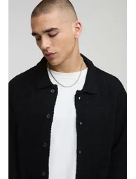 Boxy Fit Brushed Knitted Shirt - 2
