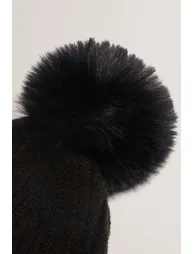 SERSHII Colourblock Bobble Hat Black - 3