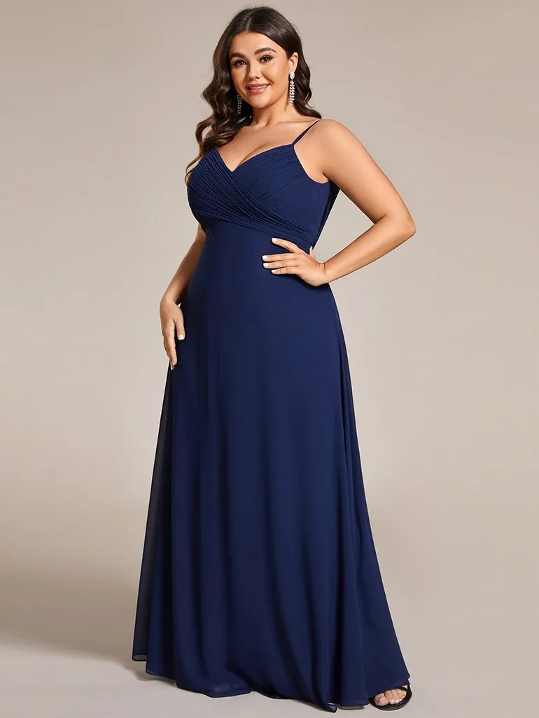Plus Size A-Line Sleeveless Evening Dress - 3