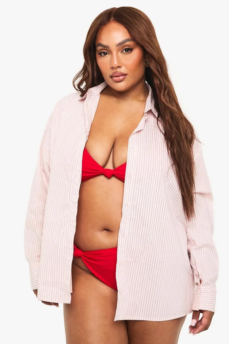 Plus Knot Detail Bikini Brief - red - 2