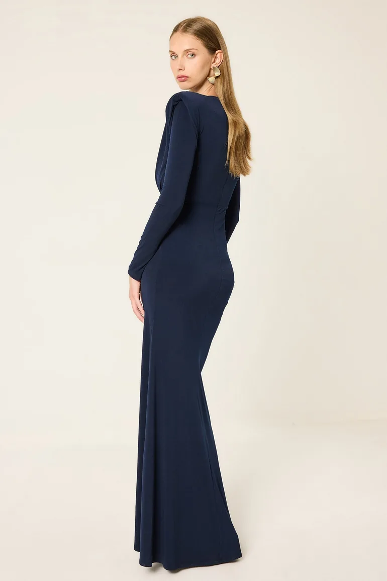 MAXI DRESS WITH GOLD ACCESSORIES - 2