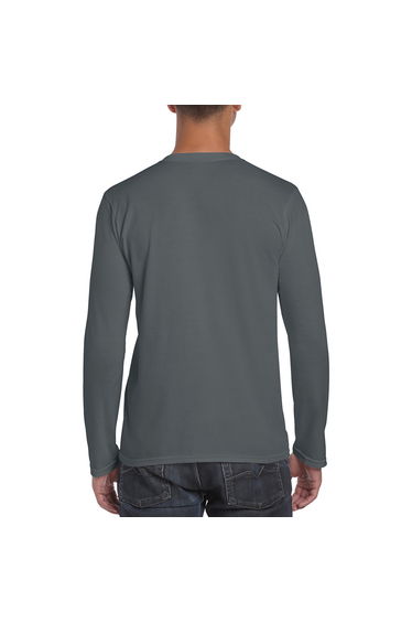 Gildan Mens Soft Style Long Sleeve T-Shirt (Pack Of 5) - Charcoal product thumbnail 3