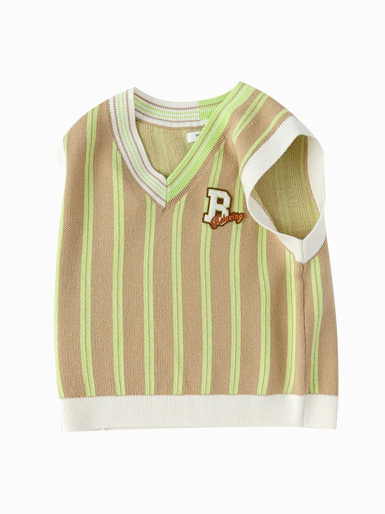 Boys' Striped Knitted Vest