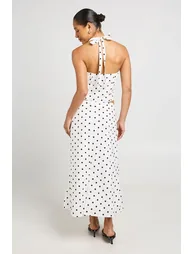 Polka Midaxi Skirt - white - 1