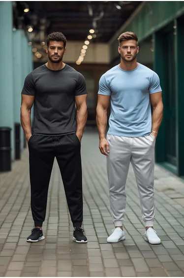 Sweatpants - Black - Slim