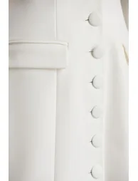 Carmen | White Sweetheart-Neck Tailored Mini Dress - 6