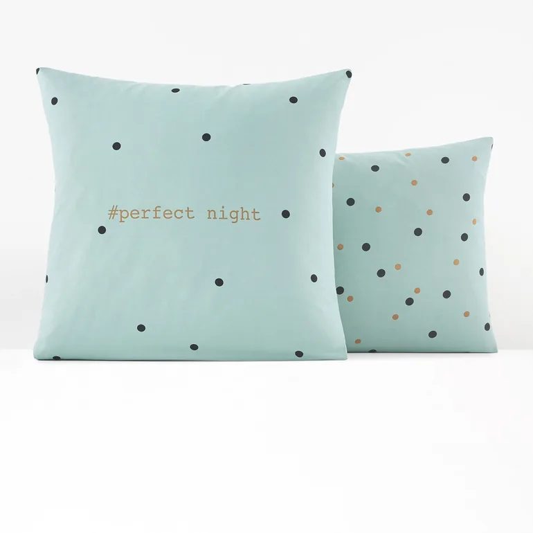 Perfect Night Pillowcase in Polka Dot Print Cotton
