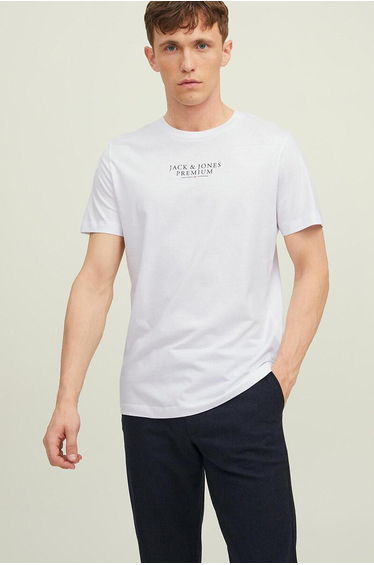 Logo Print Cotton T-Shirt with Crew Neck