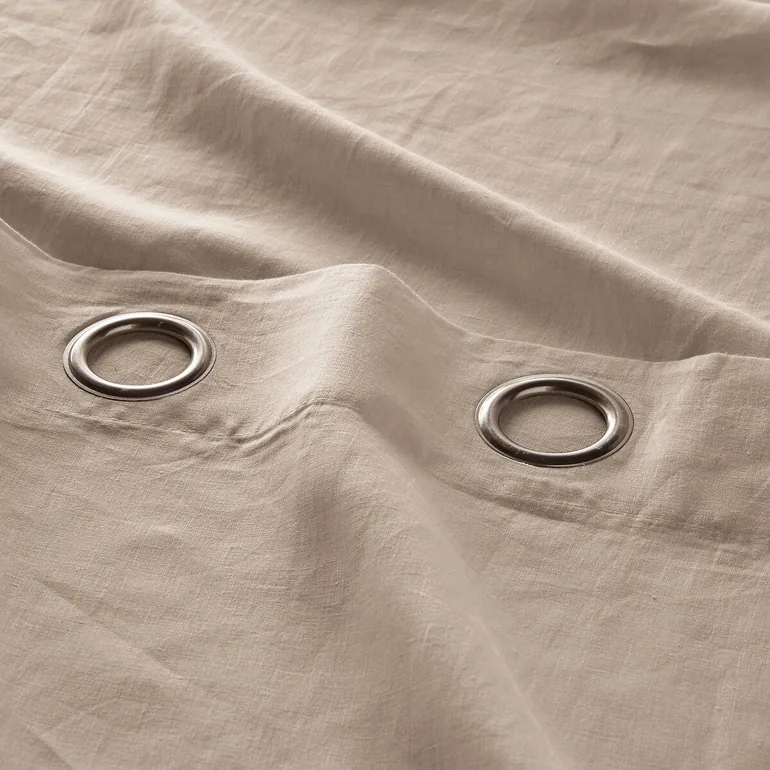 Onega Linen Single Curtain with Metal Eyelets - 3