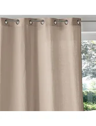 Onega Linen Single Curtain with Metal Eyelets - 2