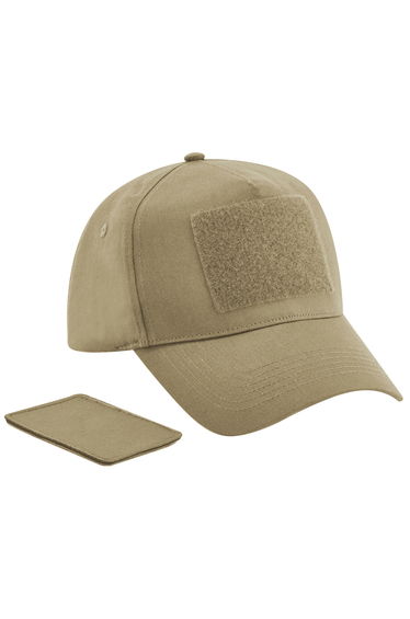 Beechfield 5 Panel Removable Patch Baseball Cap - Desert Sand