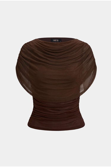 Ruched Sleeveless T-Shirt