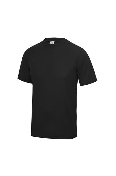 AWDis Just Cool Mens Performance Plain T-Shirt - Jet Black