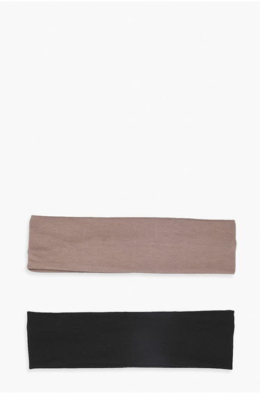Pack Of 2 Wide Jersey Headbands - multi