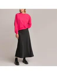 Full Midaxi Skirt in Matte Satin - 2