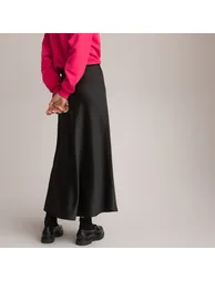 Full Midaxi Skirt in Matte Satin - 4