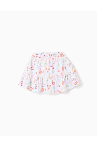 Skort Slub Jersey, White