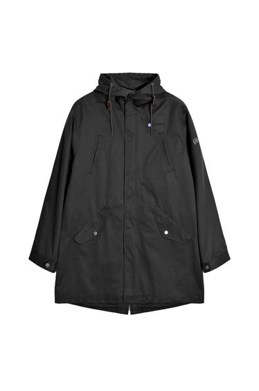 Lambretta Mens Shower Resistant Parka - Black