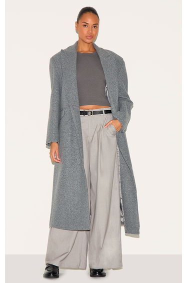Charcoal Fine Knit Racer Neck Top